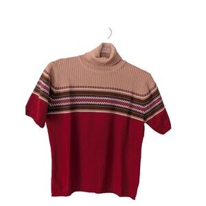 Alain Manoukian Merino Blend T-neck Sweater Large /Vintage French Fashion | NWOT